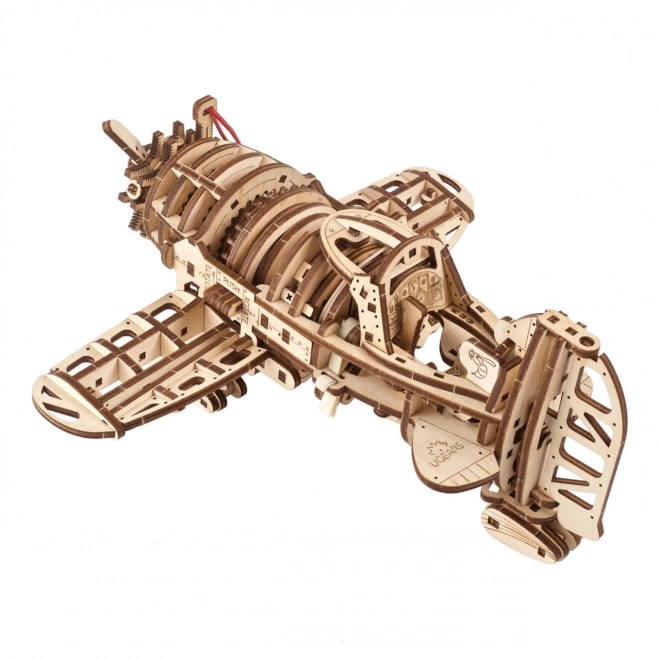 Ugears 3D Wooden Mechanical Puzzle Airplane Mad Hornet