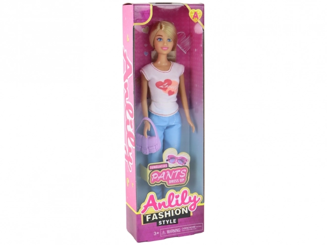 Anlily Doll with Long Blonde Hair and Fashion Accessories