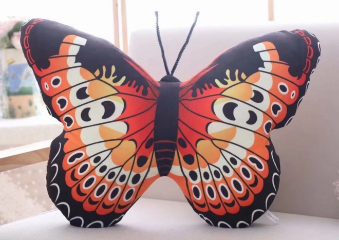 Plush Red Butterfly Pillow