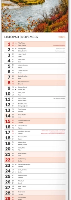 Muurkalender Landschap 2026