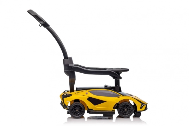 Lamborghini Ride-on with Pusher in Yellow