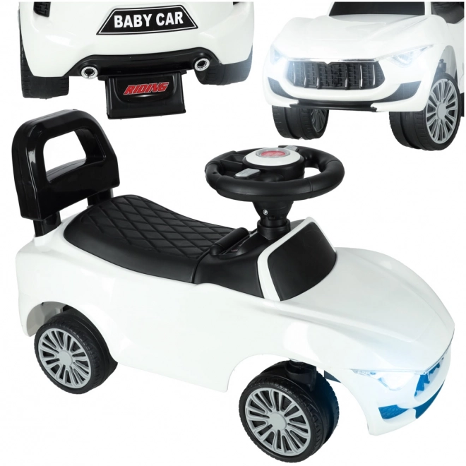 Ride-On Car with Sound and Lights White