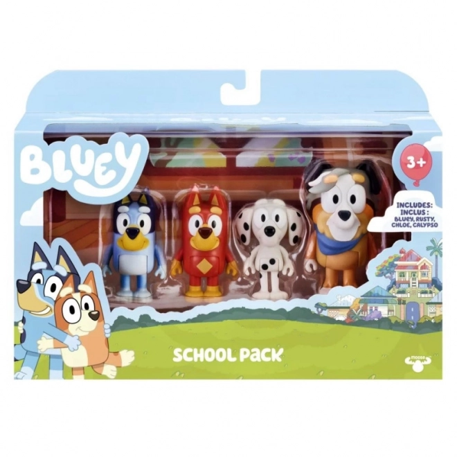 Bluey Figurine School Pack Set