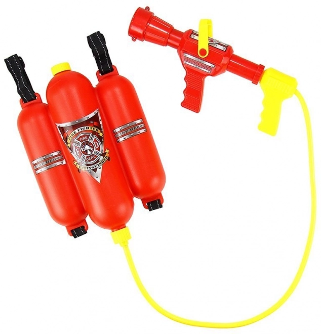 Firefighter set with water blaster and backpack