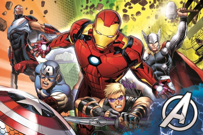 Double-sided puzzle Avengers super size