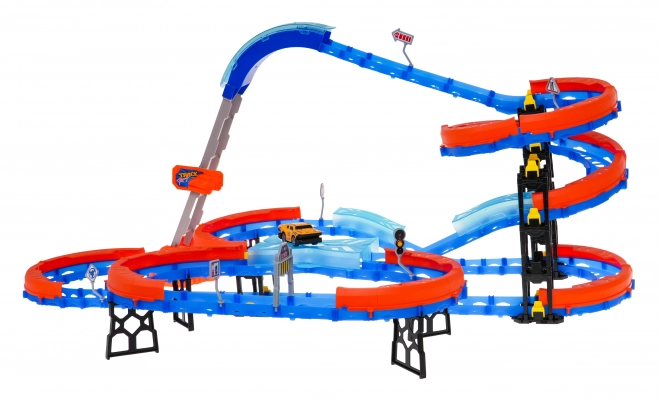 Extreme Multi-level Racing Track with Ladder and LED Car for Kids 3+