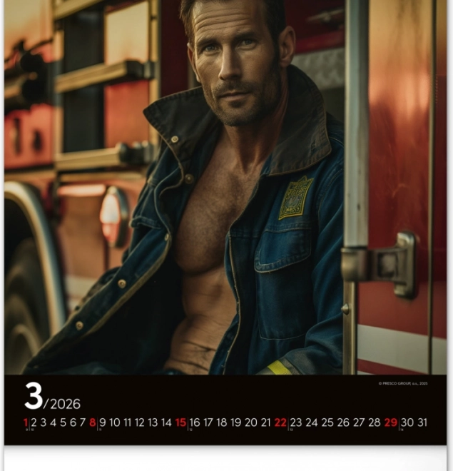Wall Calendar Firefighters Dreamy 2026