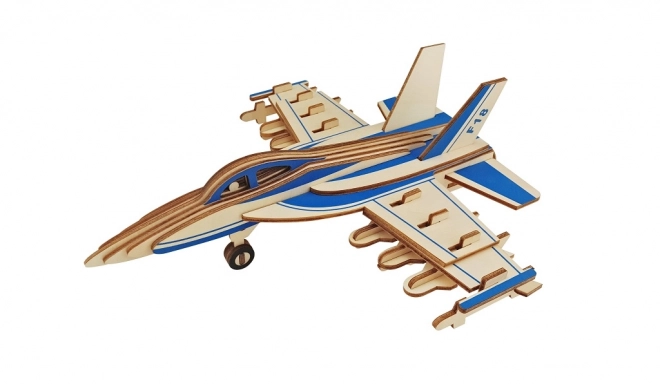 woodcraft 3d puzzle wooden fighter jet