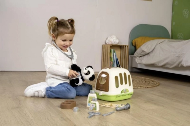 Veterinary Cart with Panda and Carrying Box 2-in-1