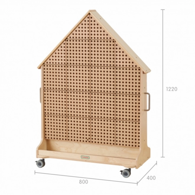 Wooden Standing Board STEM in House Shape