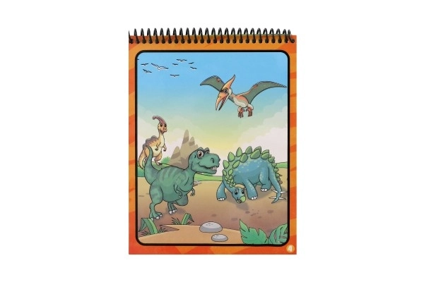 Magic Water Painting Book with Dinosaur Pencil