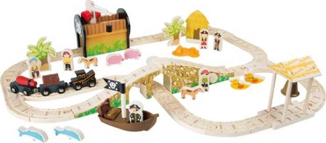 Pirate Wooden Train Set