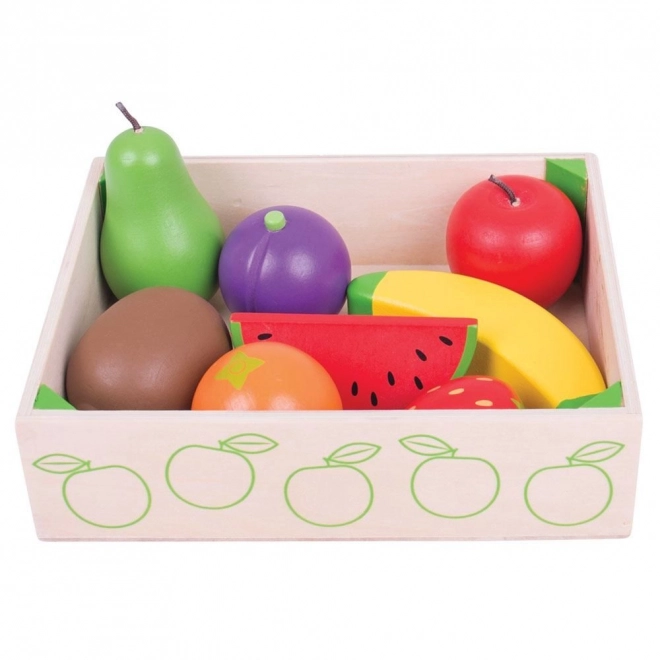 Wooden Fruit Crate for Kids by Bigjigs Toys