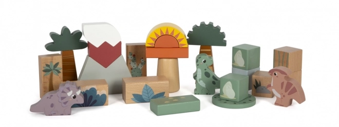 Dinosaur Wooden Blocks Set