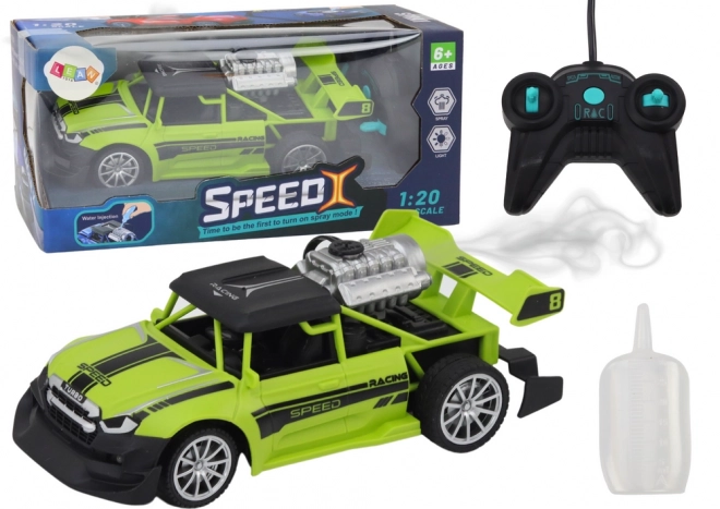 Remote Control Car Green with Smoke Effect and Lights