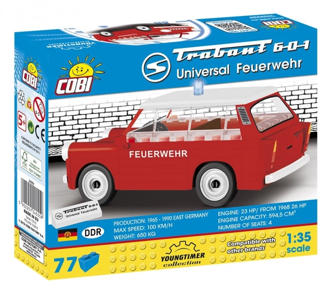 Youngtimer Block Set: Trabant 601 Fire Brigade Model