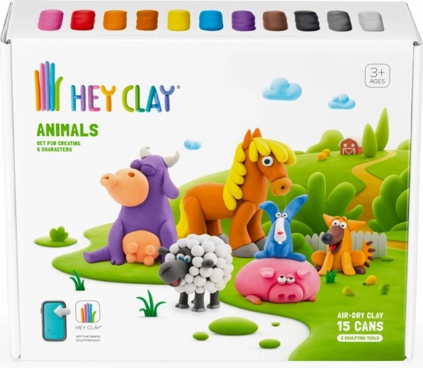 15 lončkov barvite, na zraku sušeče se modelirne mase