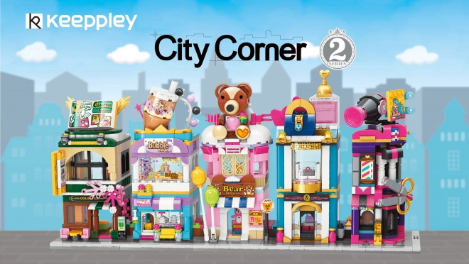 City Corner Hair Salon Building Set