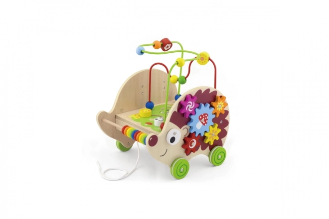 Wooden Pull-Along Hedgehog with Activities 5-in-1