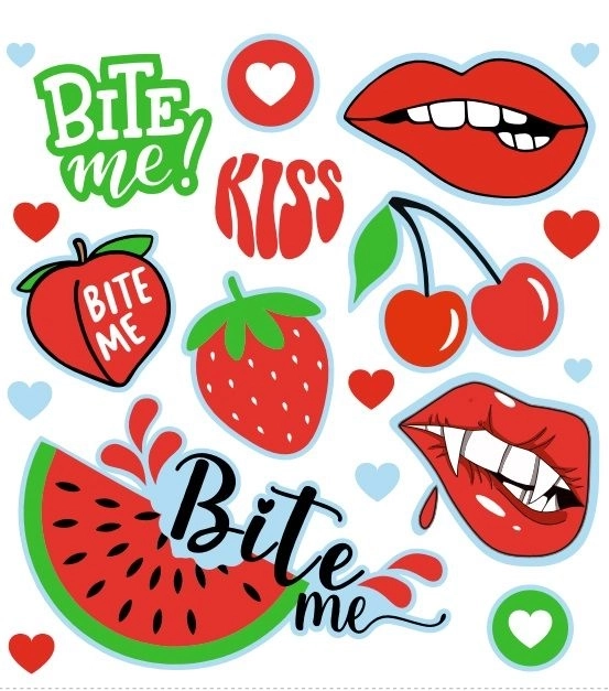 Bite Me Iron-on Clothing Patches