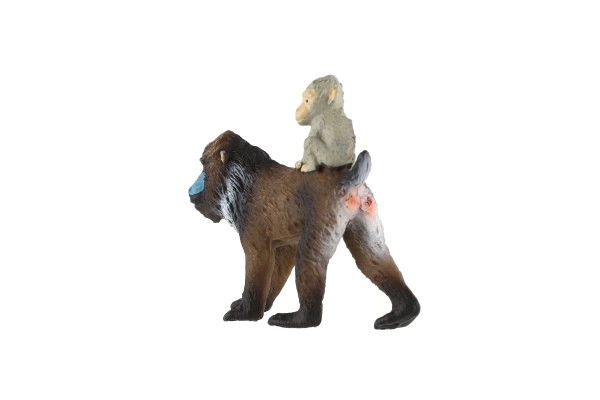 Mandrill Figurine with Baby