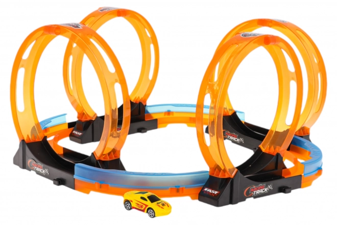 Racing Track with 4 Loops 23 Pieces