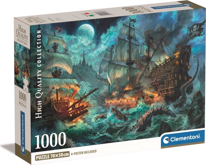 Pirate Battle Compact 1000 Piece Puzzle