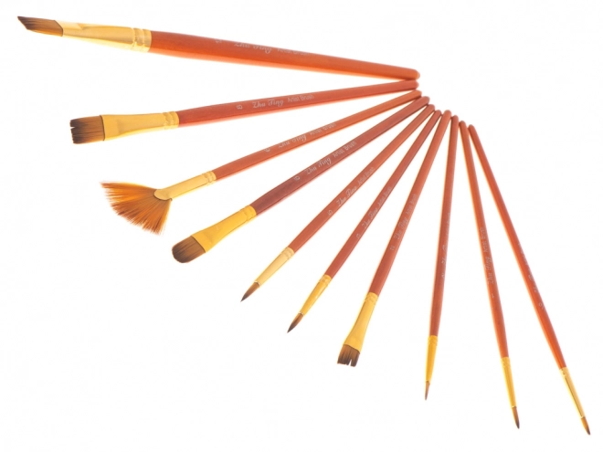 School Painting Brushes Set - 10 Pieces