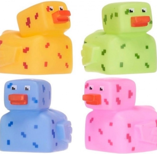 Rubber Duck for Bath in Pixel Style 8 × 10 cm