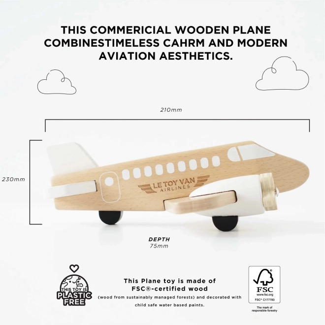 Wooden Airplane by Le Toy Van