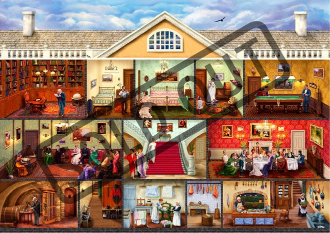 Wooden City Victorian Mansion 2-in-1 Wooden Puzzle