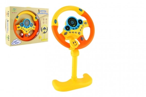 Interactive Steering Wheel Toy with Lights and Sound