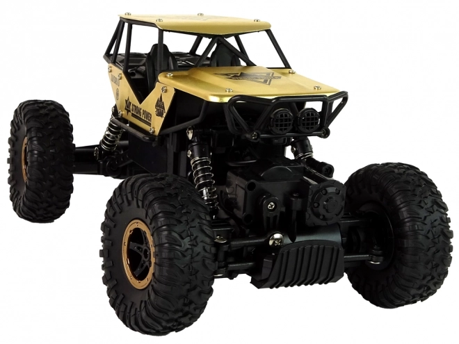 High Wheels Remote Control Car for Kids - Black and Gold