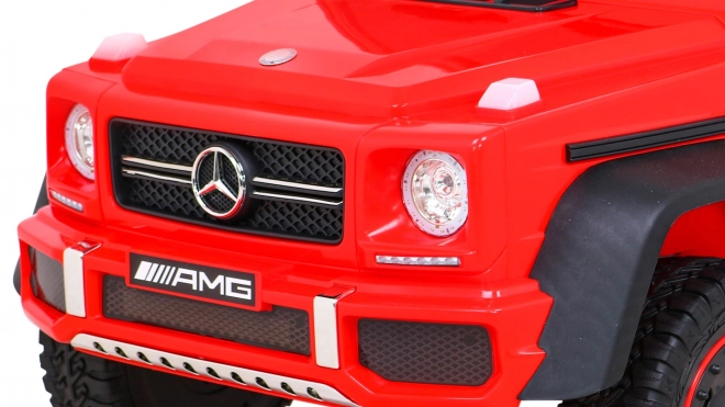 Mercedes G63 AMG Battery Operated Car Red + Remote Control + 6 EVA Wheels + Slow Start + MP3 LED