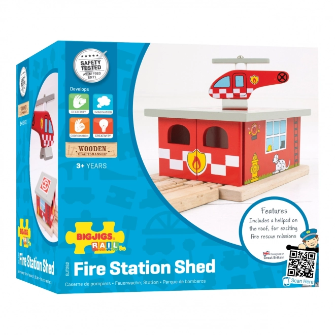 Bigjigs Rail Fire Station Depot