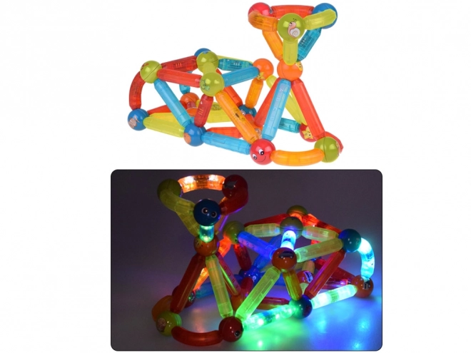 3D Colorful Illuminated Magnetic Blocks for Children