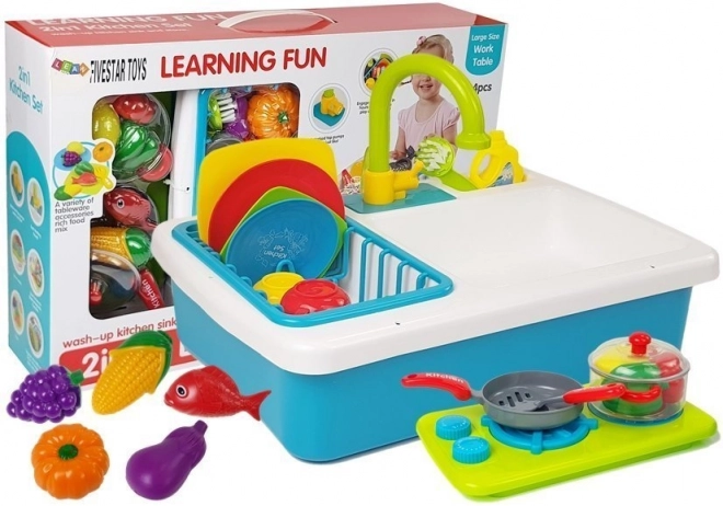 Play Sink and Stove Kitchen Set with Water