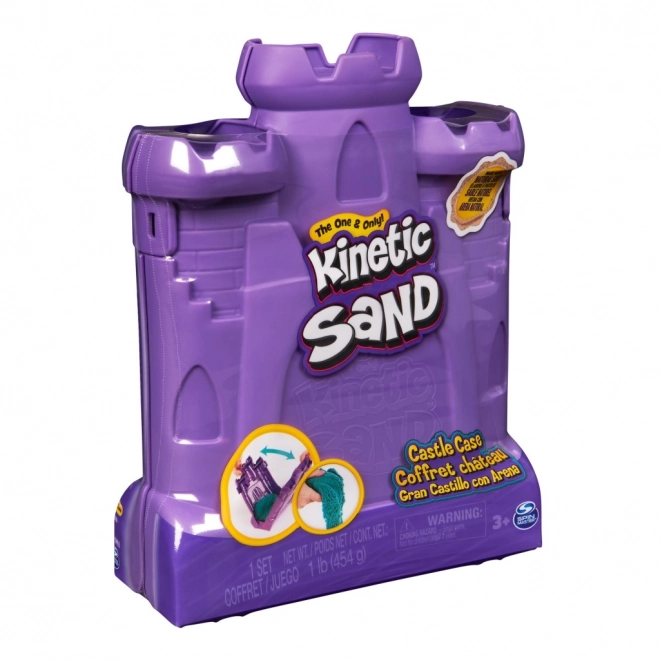 Kinetic Sand Castle Mold with Blue-Green Sand