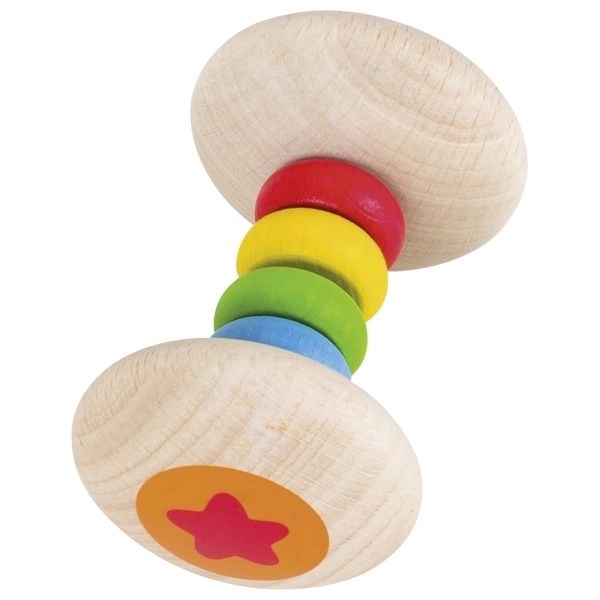 Wooden Rainbow Rattle by Heimess