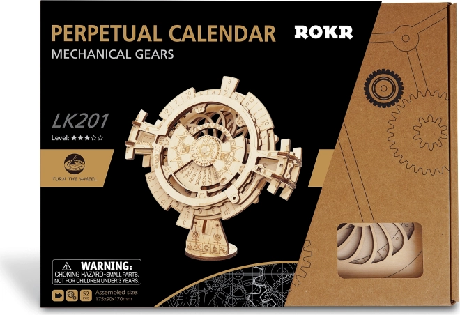 Wooden 3D Mechanical Calendar Puzzle