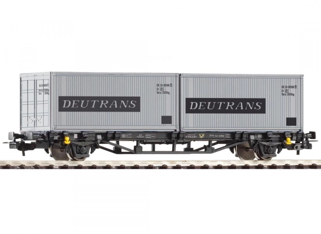 Flatbed Wagon with 2 Deutrans Containers