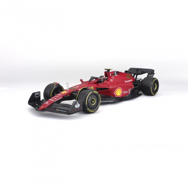 Bburago Formula 1 Ferrari Scuderia F1-75 Carlos Sainz Model with Driver