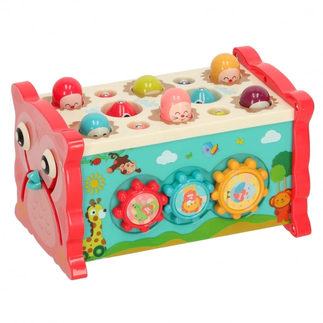 Sensorisches Spielzeug Hammerbank 8-in-1 für Kleinkinder Rosa