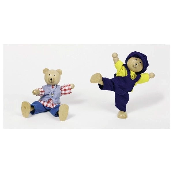 Dress-Up Bears in Wooden Box