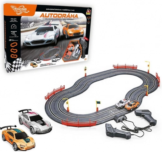 Circuit de course 240 cm avec alimentation USB – Racing Collection