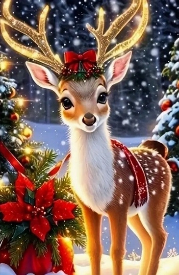 Diamond Mosaic - Deer with Bow