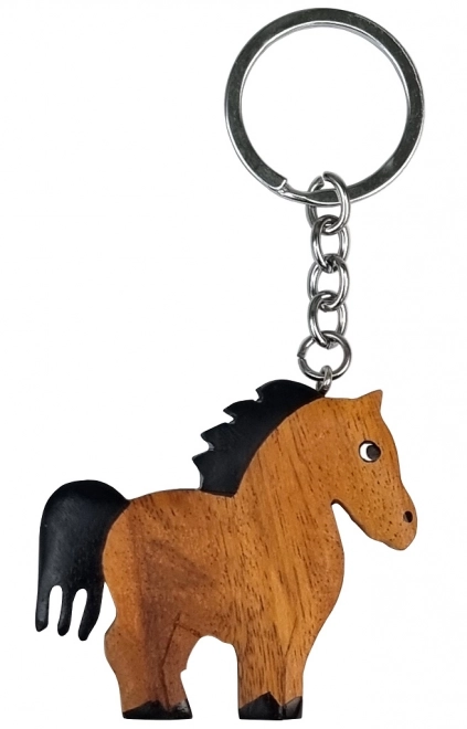 Wooden Keychain Horse