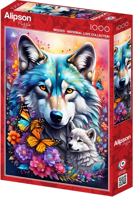 Puzzle Amore materno Lupi 1000 pezzi