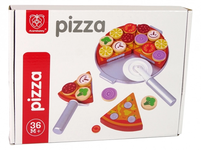 Wooden Pizza Play Set with Velcro Accessories