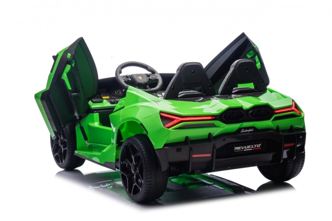 Elektrické auto lamborghini revuelto zelené